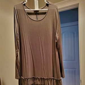 Long Sleeve Double Ruffle Tunic